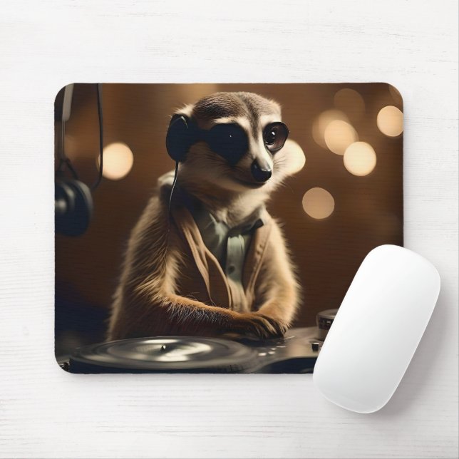 DJ Meerkat: Spinning Tracks in the Savanna, Mouse Pad (With Mouse)