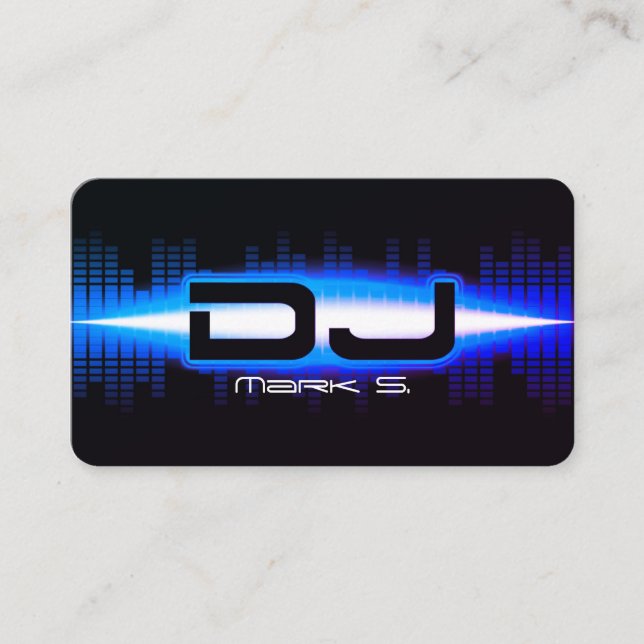 DJ Modern Royal Blue Carte de visite (Devant)