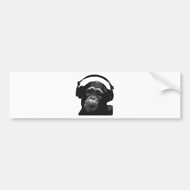 DJ MONKEY BUMPER STICKER (Front)