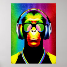 DJ Monkey Music Lover DJ Chimp Humour