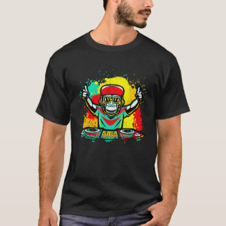 DJ Monkey Music Party Fun Sunglasses Fun Dancing C T-Shirt