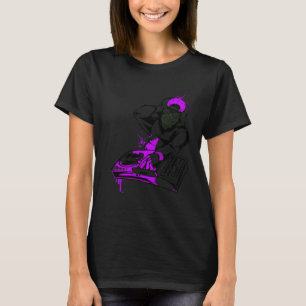 DJ Monkey Music Party Fun Sunglasses Monkey Headph T-Shirt