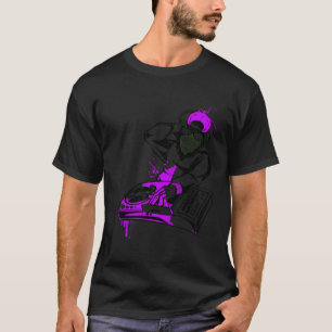 DJ Monkey Music Party Fun Sunglasses Monkey Headph T-Shirt