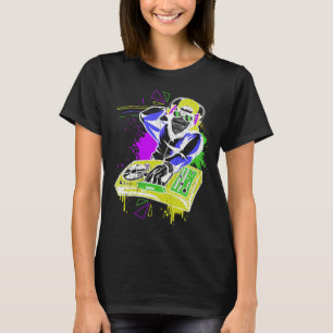 DJ Monkey Music Party Fun Sunglasses Monkey Headph T-Shirt