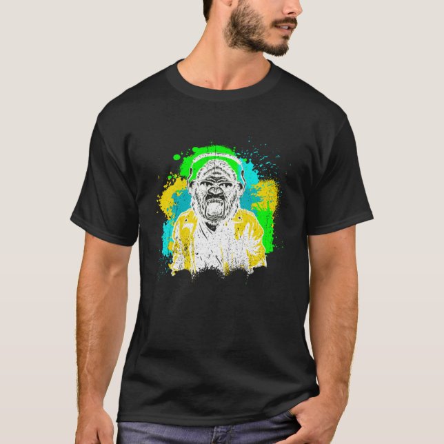 DJ Monkey Music Party Fun Sunglasses Monkey Headph T-Shirt (Front)