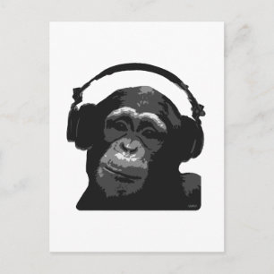 DJ MONKEY POSTCARD