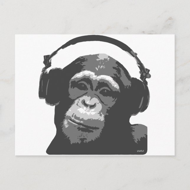 DJ MONKEY POSTCARD (Front)