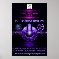 DJ Music and Dance Gig add photo and logo invite