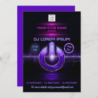DJ Music and Dance Gig ajouter logo invitation