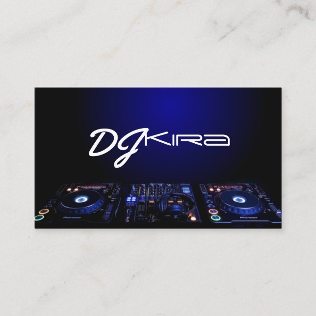 DJ, Music, Club, Business Card (Front)