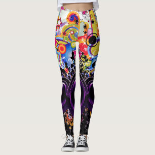 DJ Music Colourful Modern Speakers Musical Funky Leggings