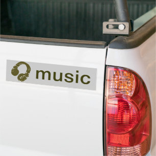 DJ music design Bumper Sticker