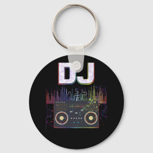 Dj Music Lover Music Player Sound Cool Keychain