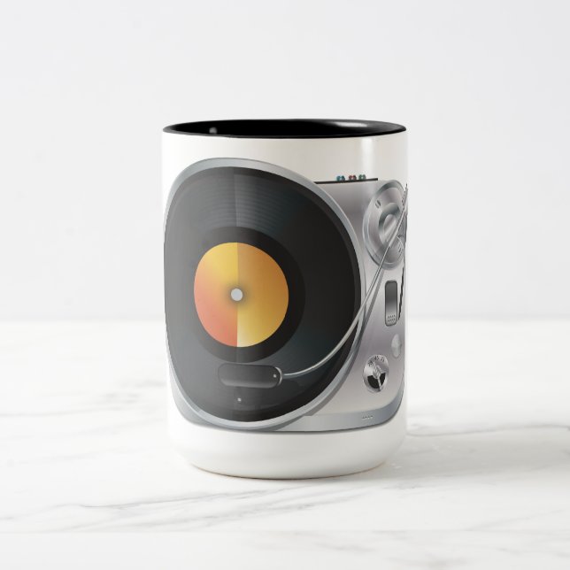 DJ Music Player Two-Tone Coffee Mug (Center)