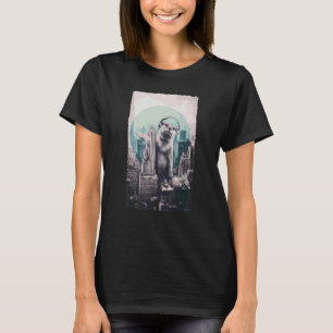 Dj Music Studio Giant Squirrel Standing In City T-Shirt