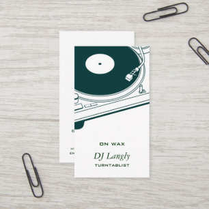 DJ / Music / Turntable Business Card