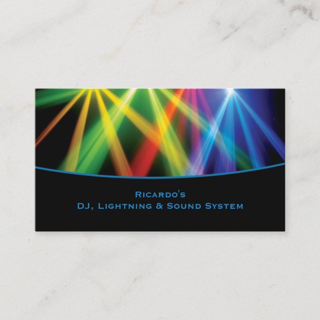 DJ Music Uplighting Business Card (Front)