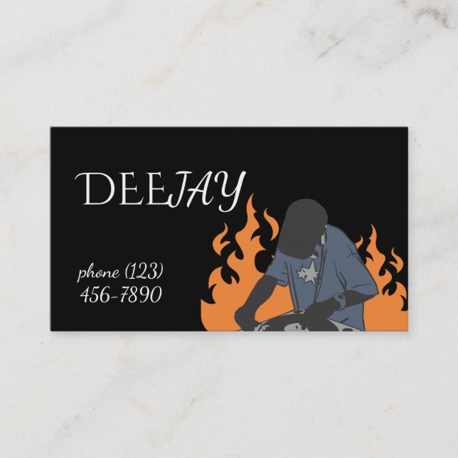 Dj Musician Business Card (Front)