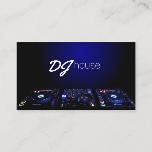 DJ, Musique, Carte de visite de divertissement (Devant)