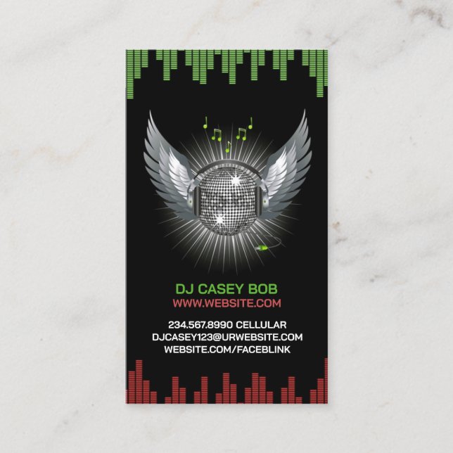 DJ Night Club Carte de visite (Devant)