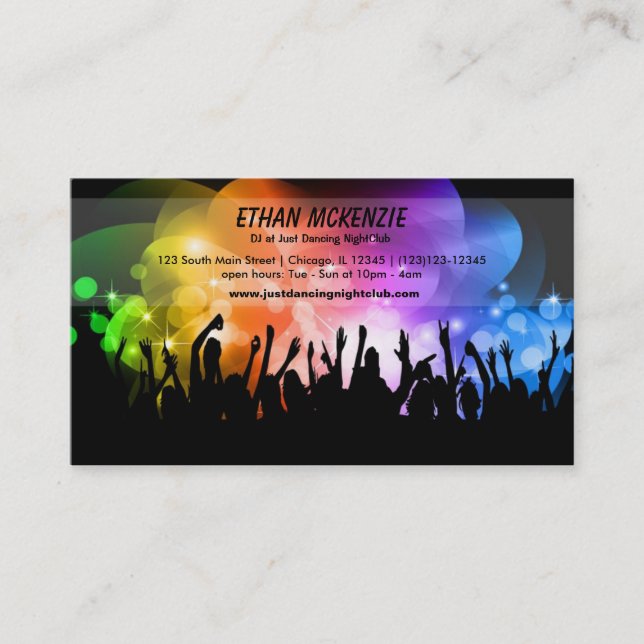 DJ NightClub Business Card (Front)