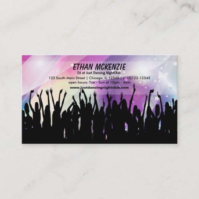 DJ NightClub Business Card (Front)