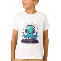 DJ Octopus souriant, Happy Music Jungle T-Shirt