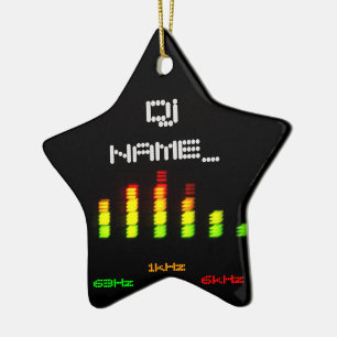 Dj Personal Equalizer Bar EQ - add your name Ceramic Ornament