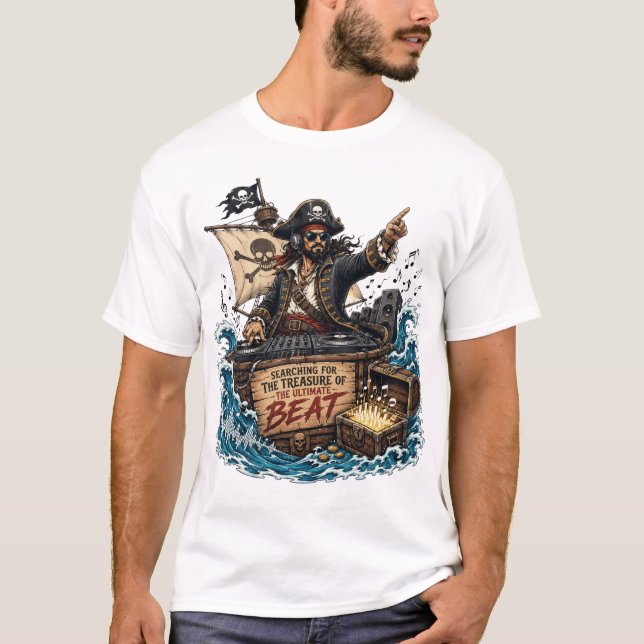  DJ Pirate Captain T-Shirt (Front)