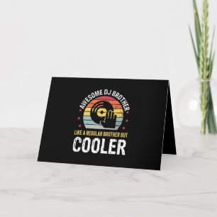 DJ Player Brother Funny Disc Jockey Wedding Party Card