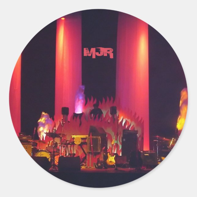 DJ Plays Before Live Band Classic Round Sticker (Front)