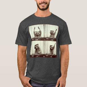 DJ Raccoon Scratching Vinyl Raccoon Hip Hop Style T-Shirt