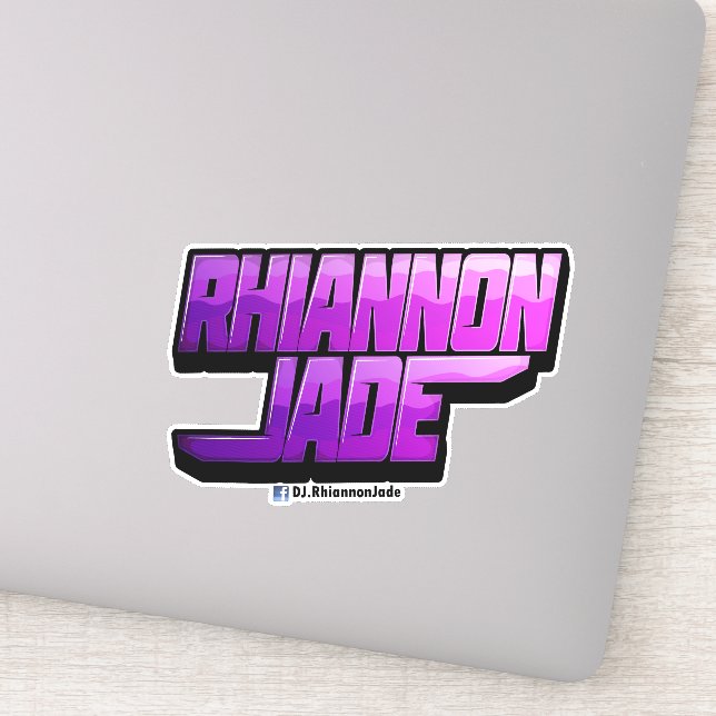 DJ Rhiannon Jade logo vinyl sticker/decal (Detail)