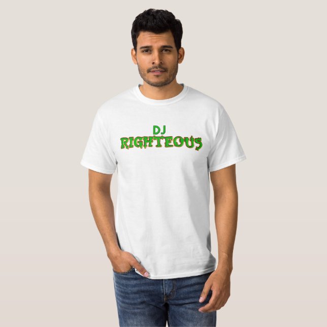 DJ Righteous White T T-Shirt (Front Full)