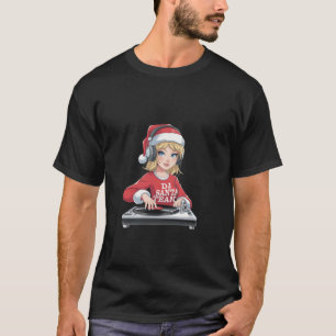 DJ Santa Girl Team Funny Merry Mixmas Christmas Xm T-Shirt