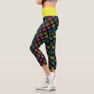 DJ Scooby-Doo Pattern Capri Leggings