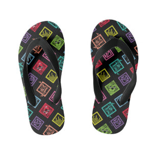 DJ Scooby-Doo Pattern Kid's Flip Flops