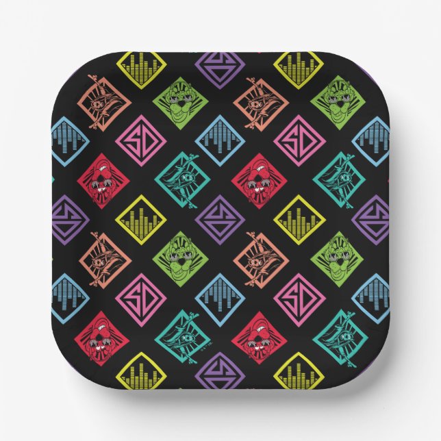 DJ Scooby-Doo Pattern Paper Plate (Front)