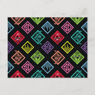 DJ Scooby-Doo Pattern Postcard