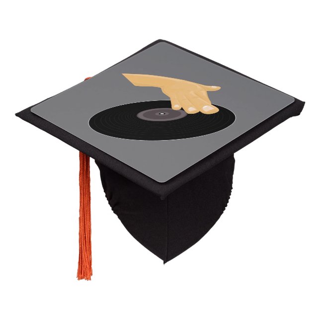 DJ Scratch  Graduation Cap Topper (Angled)