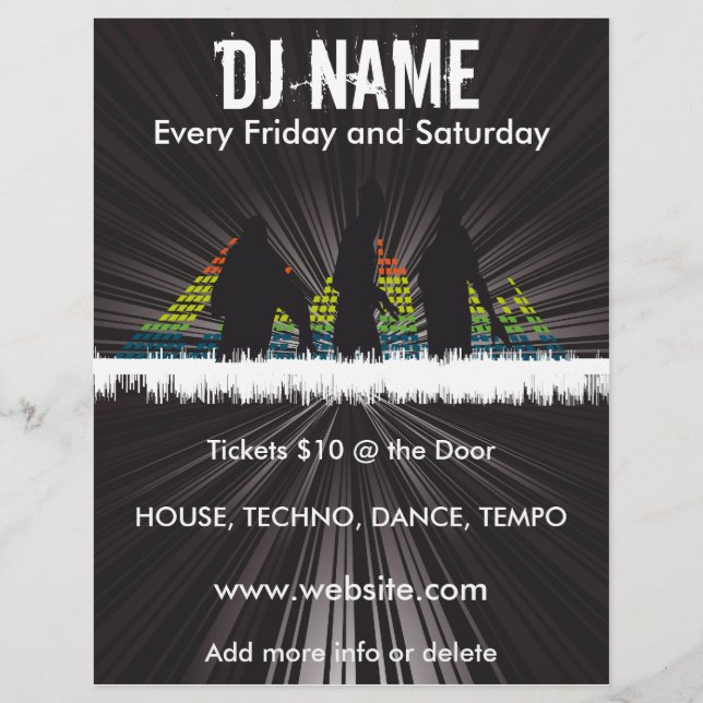 DJ Shadows Music Flyer (Front)