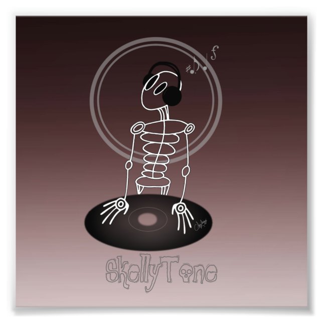 DJ Skeleton Photo Print (Front)