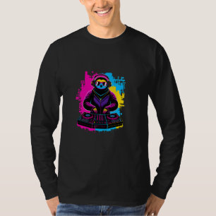 DJ Sloth Graffiti Style - Chill EDM Animal with Co T-Shirt