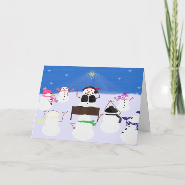 DJ Snowman and Friends Card (Front)