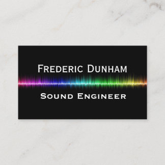 DJ Sound Engineer Musique Rainbow Cartes de visite