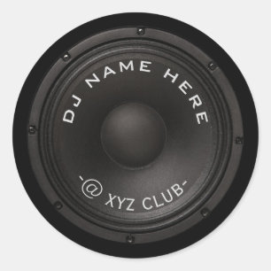 DJ Speaker Classic Round Sticker