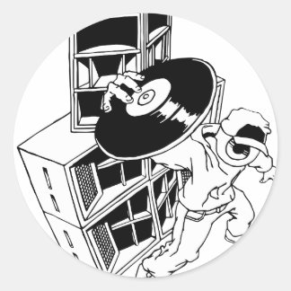 DJ & Speakers Classic Round Sticker
