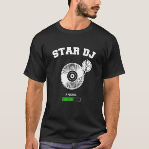 Dj Star Deejay Vinyl Turntable Headphones Party Di T-Shirt