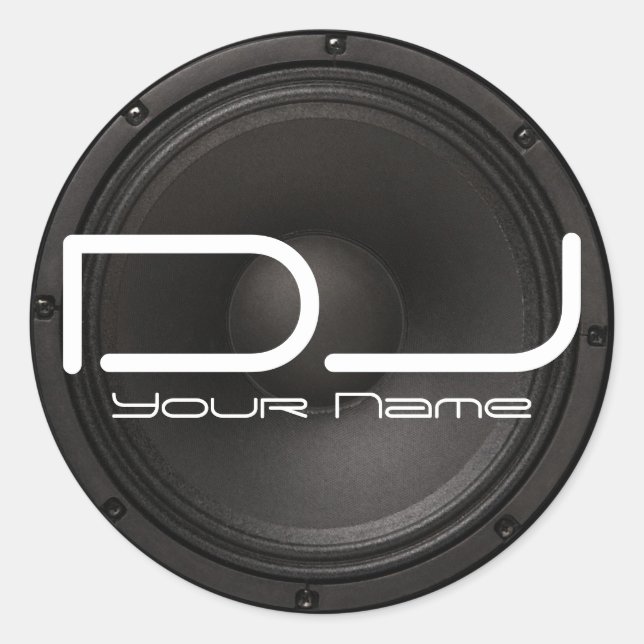 DJ Sticker with Bass Design (Front)