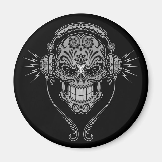 DJ Sugar Skull – Black Magnet (Front)